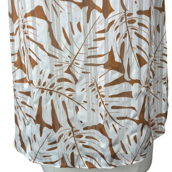 Rachel Rachel Roy Sleeveless Blouse Womens Medium White Gold Ruffle Sleeves - Picture 4 of 9